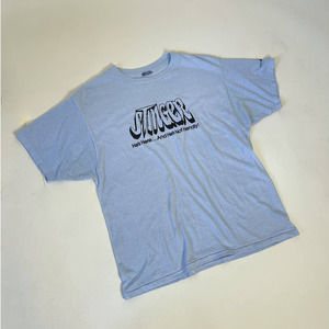 80s Vintage Baby Blue Stinger Single Stitch Crew Neck Tshirt Size M